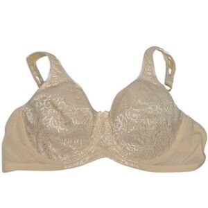 Breezies Women's Bra Sz 40B Wild Rose Lace Seamless Underwire Yellow A260366